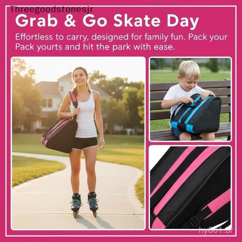 Bolsa para Patins de Gelo TGS de Grande Capacidade em Tecido Oxford, Armazenamento para Acessórios de Patinação na JR GS