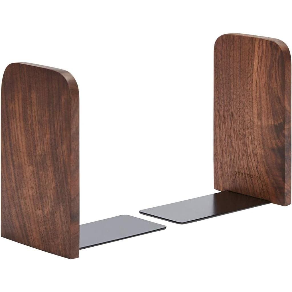 Pandapark Wood, de Livros Antiderrapante para Prateleiras, Resistente, para Livros e CDs, 1 Par FJLA