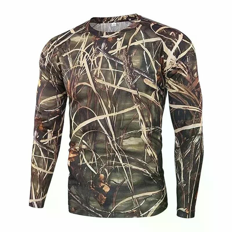 Caça 3D Impresso Camiseta Camo Y2K Masculina Manga Longa Primavera Outono Ultra Leve Respirável Secagem Rápida Ao Ar Liv
