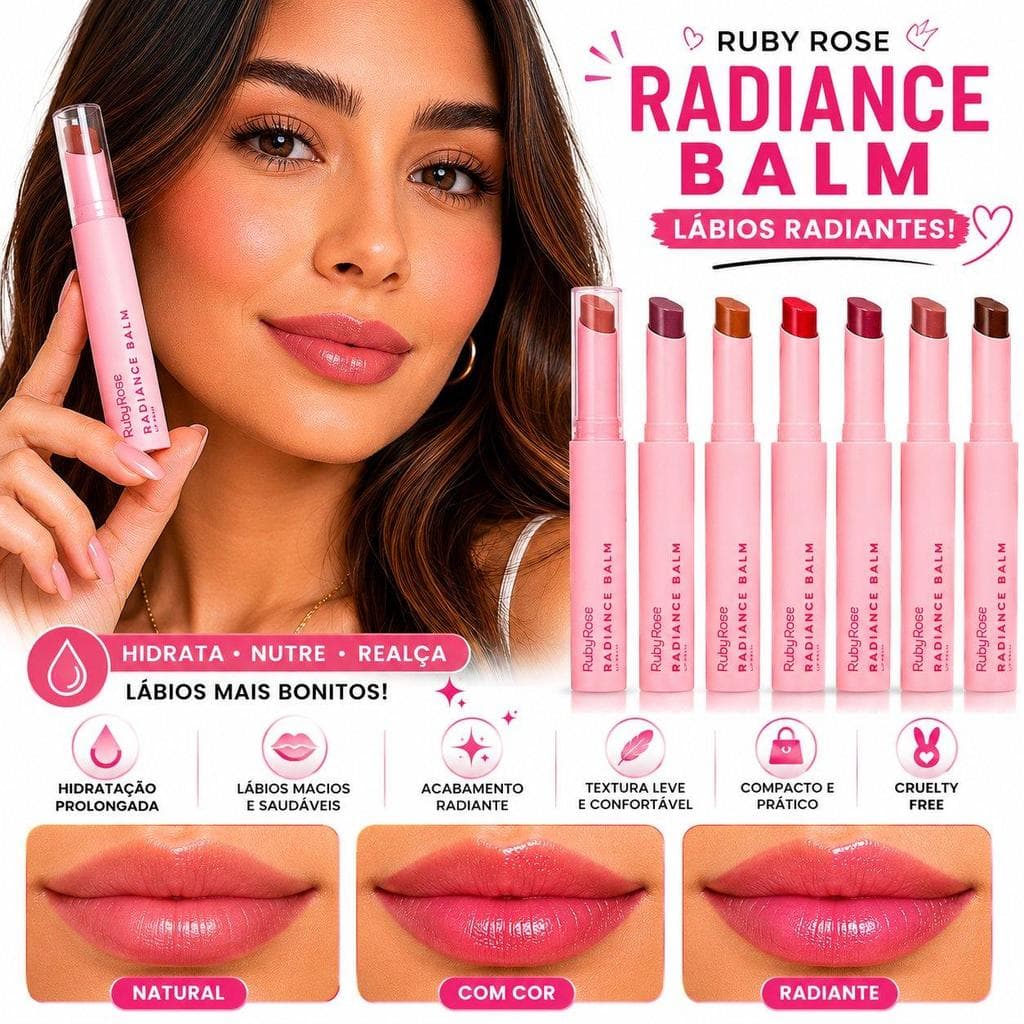 Lip Balm Lábial em Caneta Radiance Balm Ruby Rose