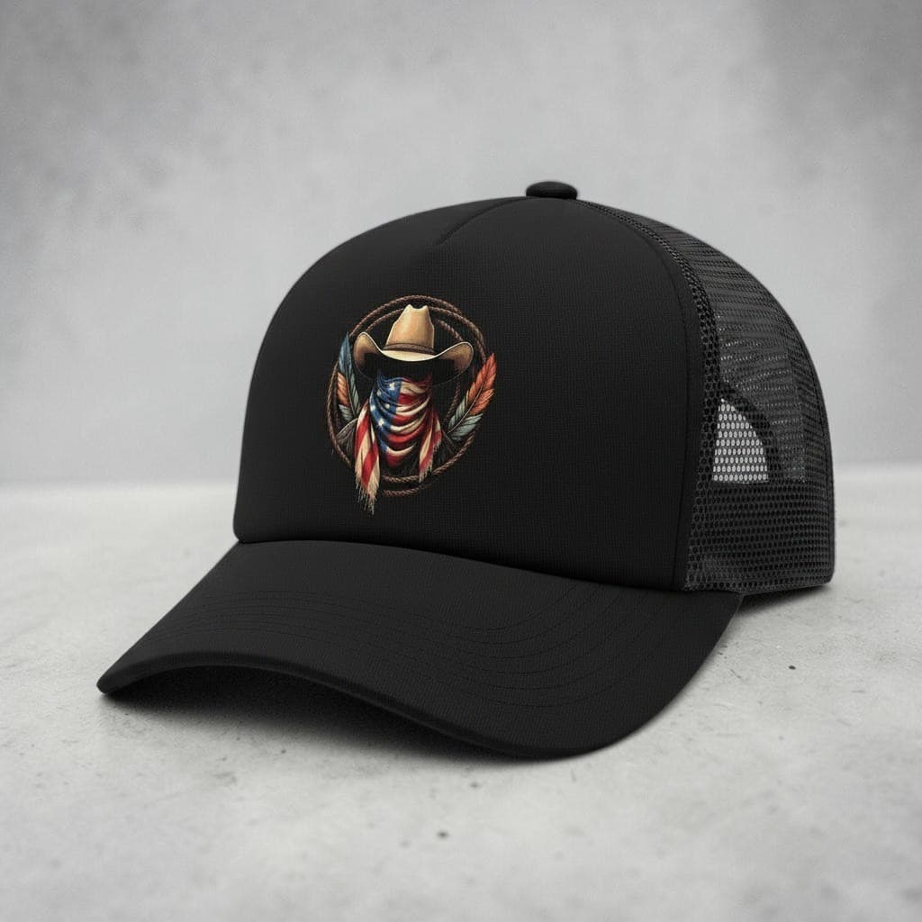 Boné Trucker Cowboy Country Aba Curva Telinha Ajustável Unissex premium