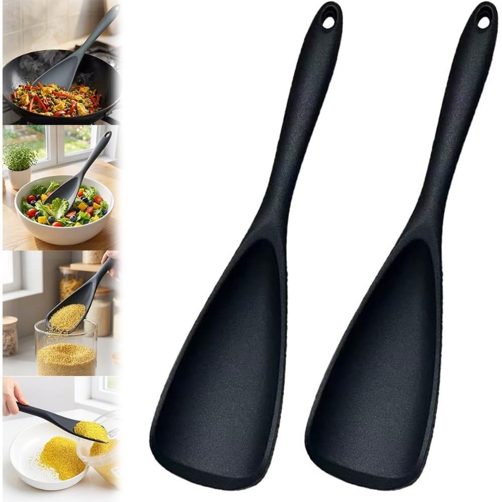 Espátula de Silicone para Cozinha, Culinária, Confeitaria, Misturar, Mexer, Servir, Raspar, Uso Doméstico
