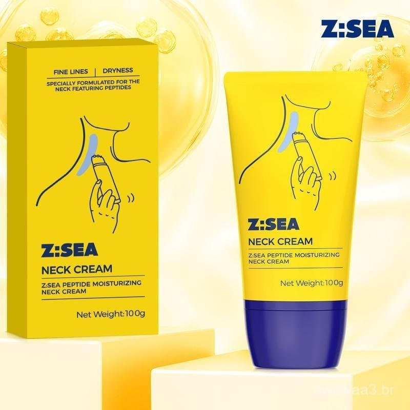 Creme Hidratante para Pescoço com Peptídeos ZSEA 100g - Esqualano Vegetal para Linhas Secas, Fórmula Líquida para Rápida