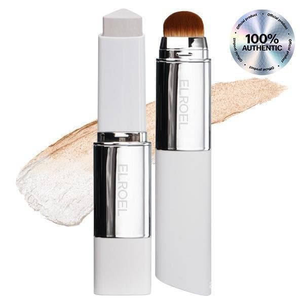 ELROEL BLANC Cover Cream Stick V com Pincel Removível - Base em Bastão de Mudança de Cor para Cuidados com a Pele Corean