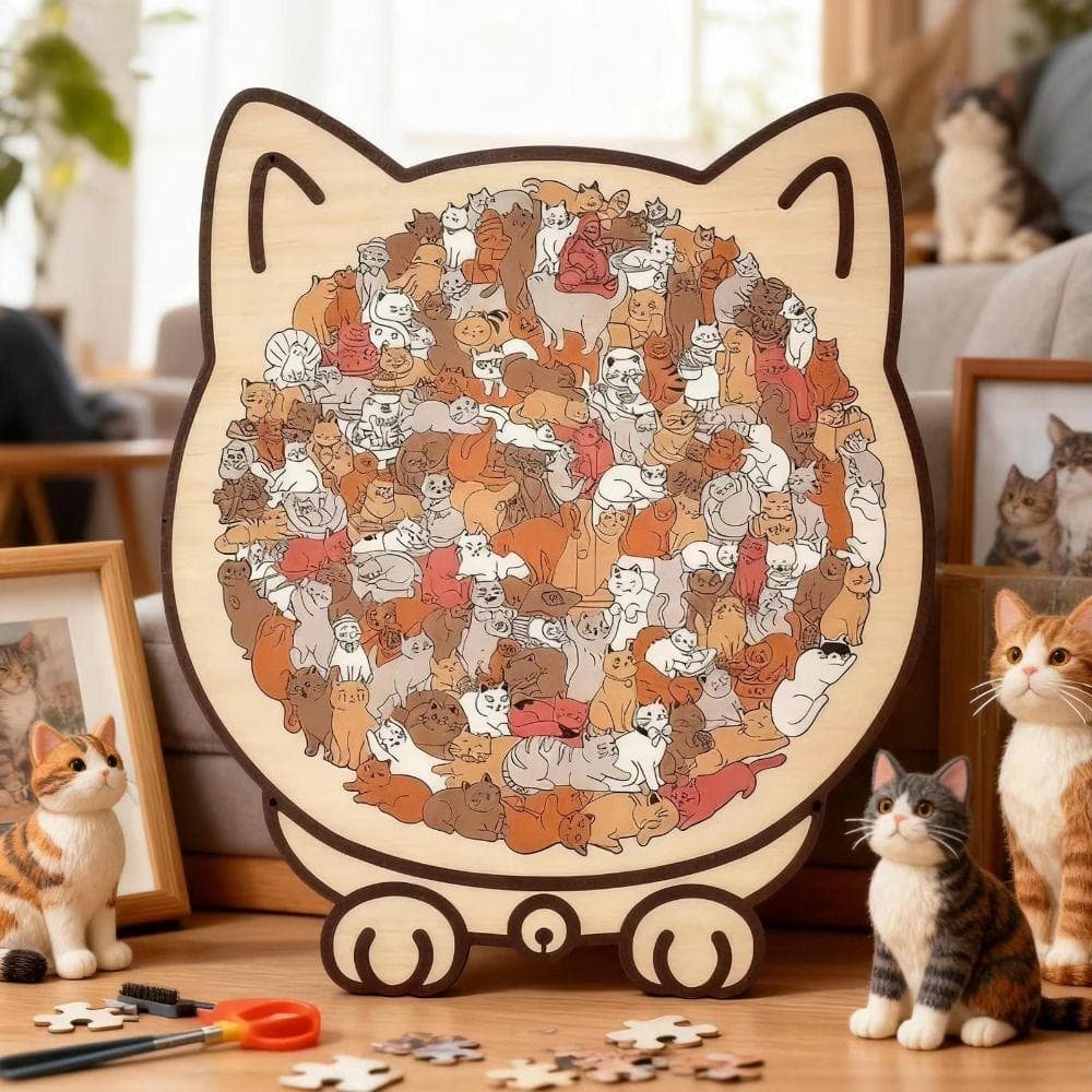 HWNOSU Quebra-Cabeça Para Gatos , De Animais Que Queimam O Cérebro Irregular Exclusivo Decoração De Casa