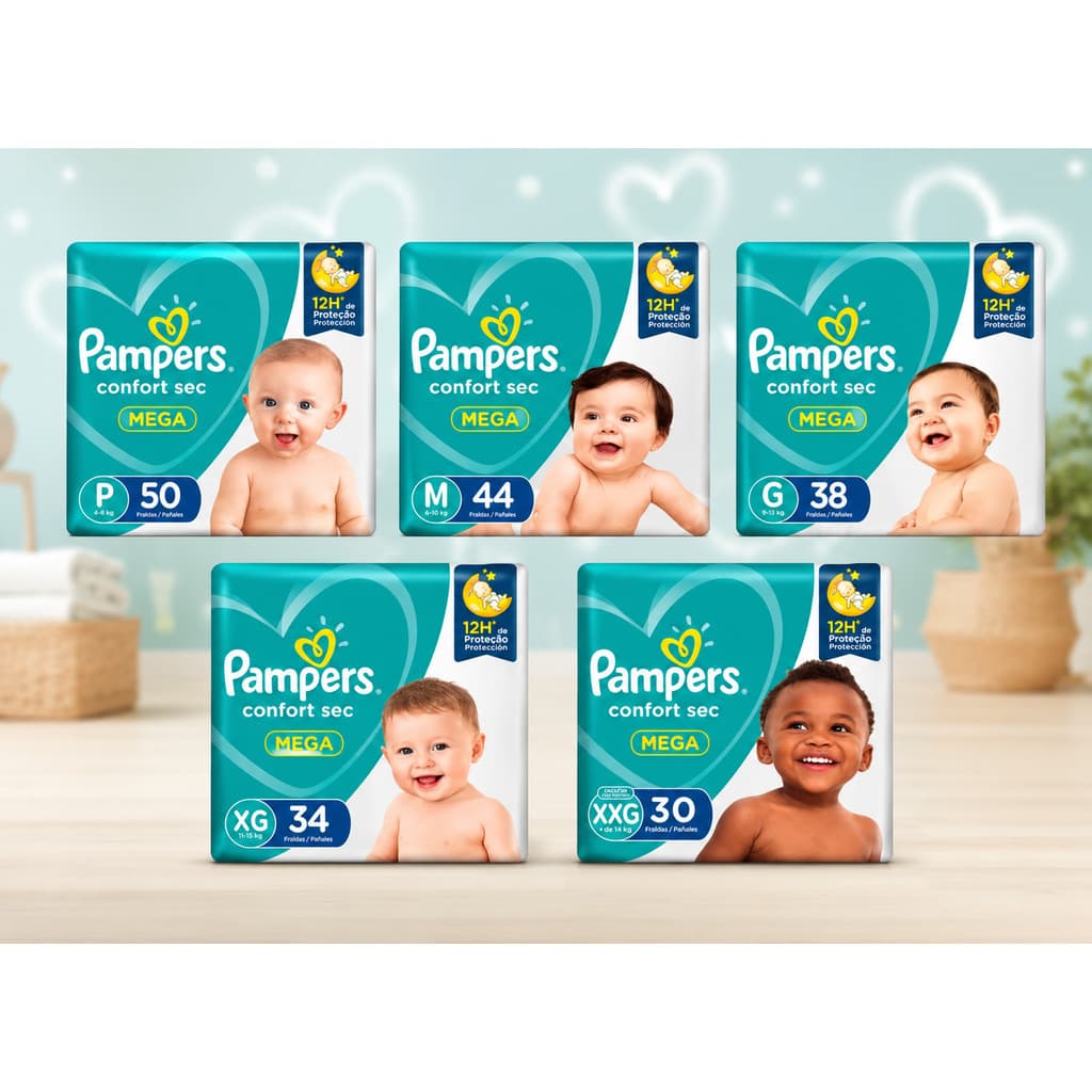 PAMPERS CONFORT SEC MEGA DO P AO XXG