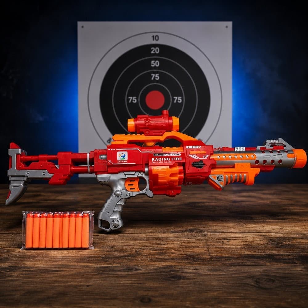 Lançador Semiautomático com 20 Dardos - Vermelho