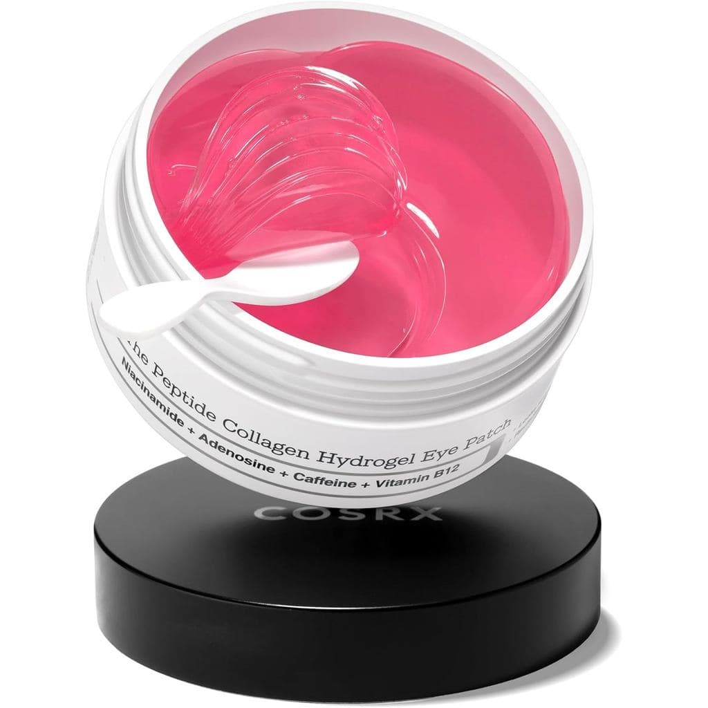 Patches de Hidrogel para Olhos com Colágeno e Peptídeos Rosa COSRX, Patches Anti-Rugas para Olhos Inchados, Olheiras, Bo