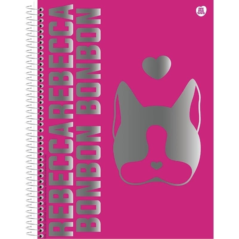 Caderno Espiral 15 matérias Rebecca Bonbon 240 Folhas Universitário Feminino Escolar Capa Dura | Caderno Pautado