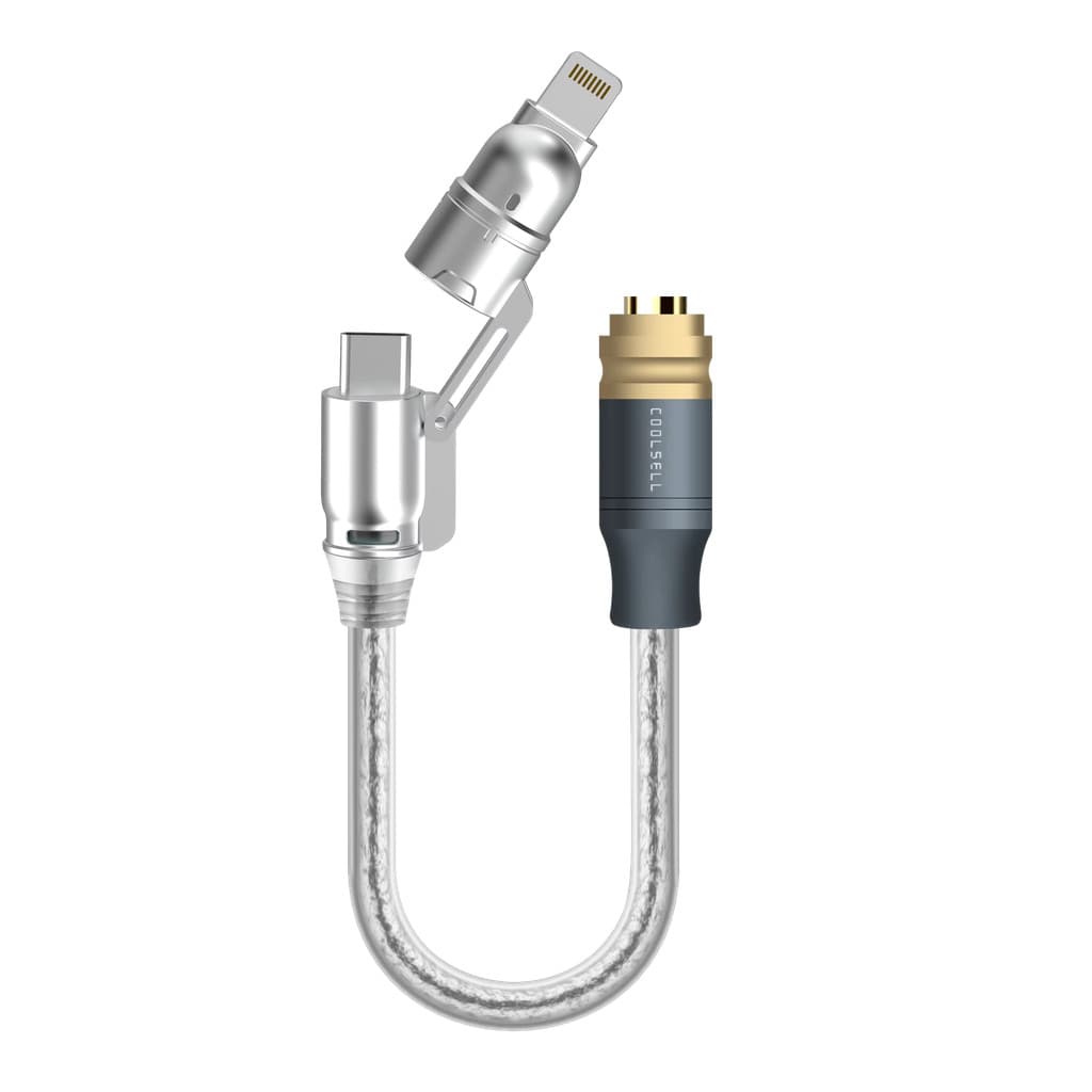 Dongle Adaptador De Áudio Usb Usb-c 8 Pinos Dac Hi-res 24-bit / 96khz P2 3,5mm Fone De Ouvido  Áudio Bit-perfect