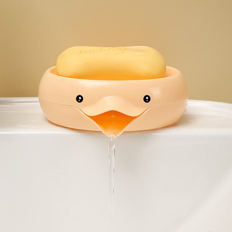 Saboneteira de Pato Fofo com Drenagem, Suporte de Sabonete de Plástico Criativo para Banheiro, Bandeja de Sabonete Antid