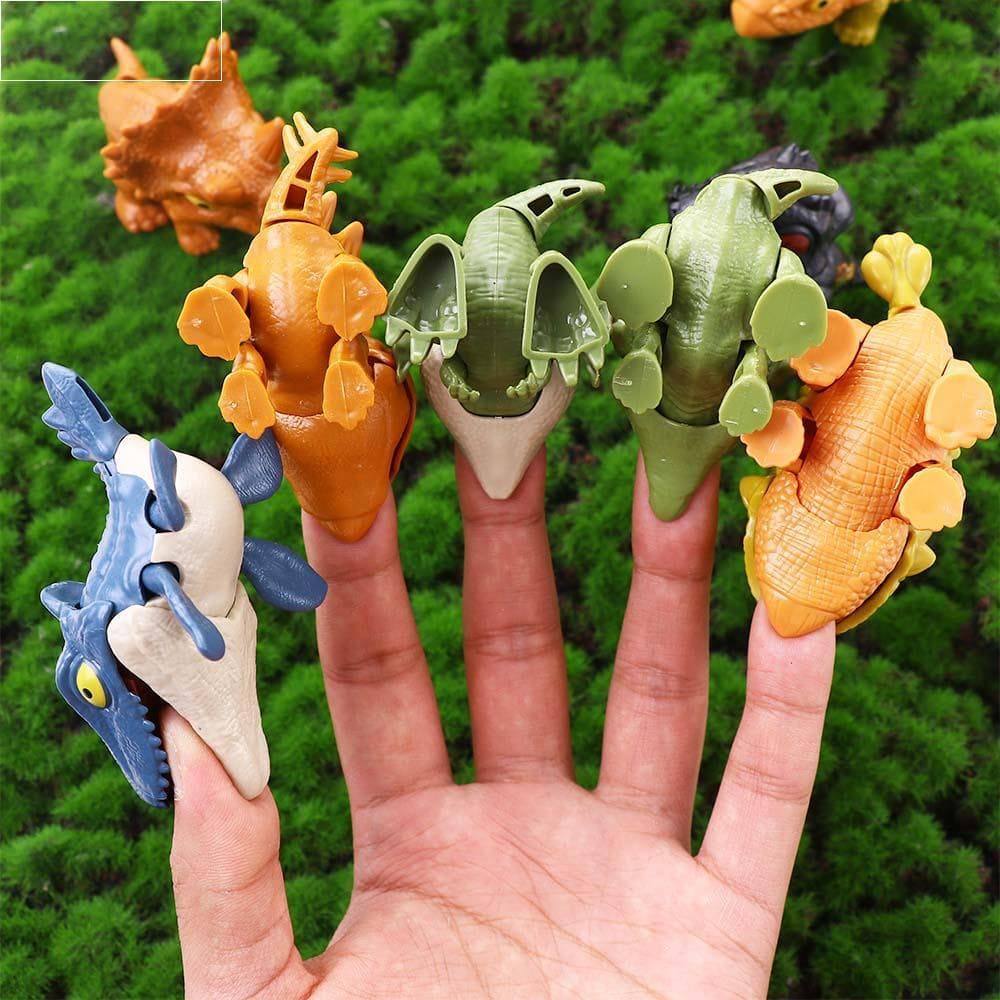 VYTHLO Dedo Dinossauro Piadas Práticas Jogo Mordida Brinquedos Das Crianças Simulação Articulações Móveis Dino Brinquedo