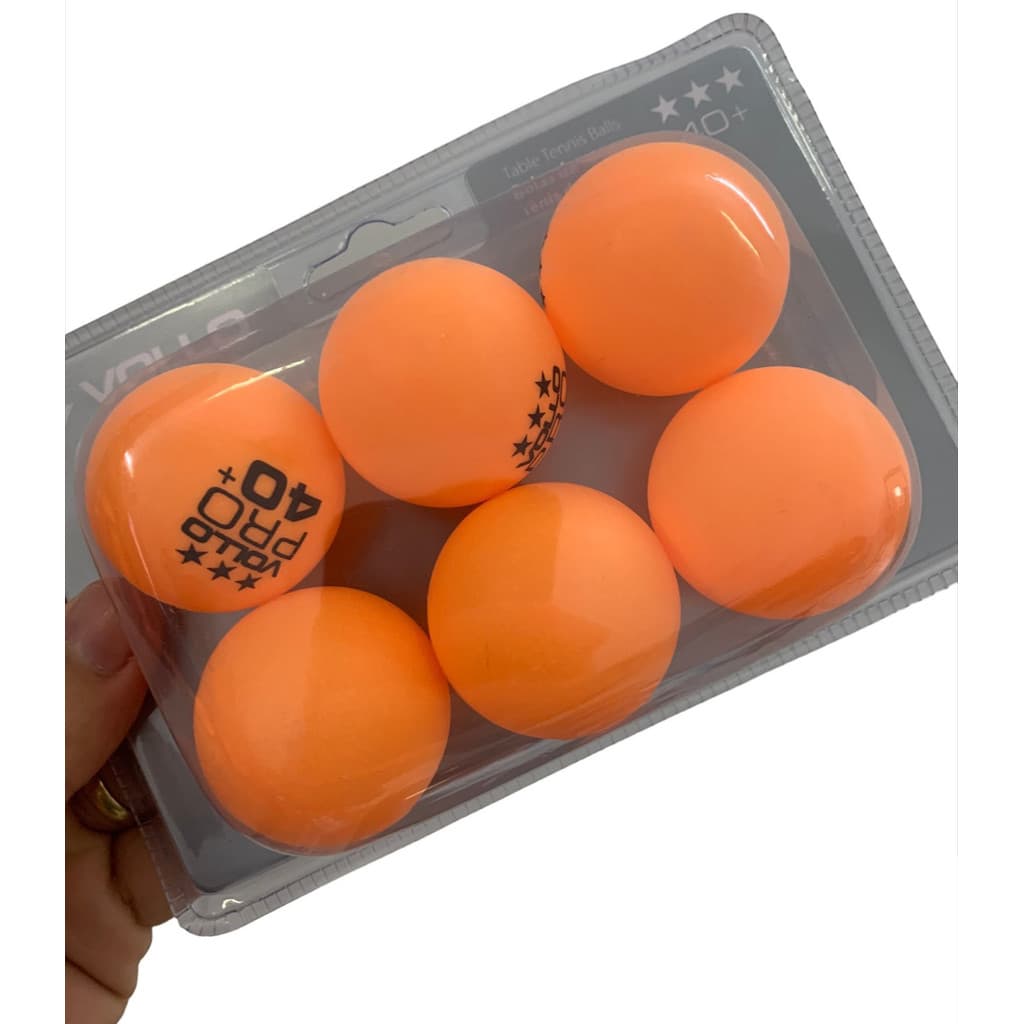 Kit 6 Bolinhas Tênis De Mesa Ping Pong 3 Estrelas Vollo Laranja