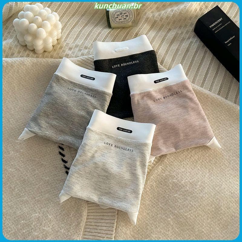Doce estilo irmã gorda Plus Size roupa interior feminina algodão puro sem costura grau 10 A virilha antibacteriana nádeg