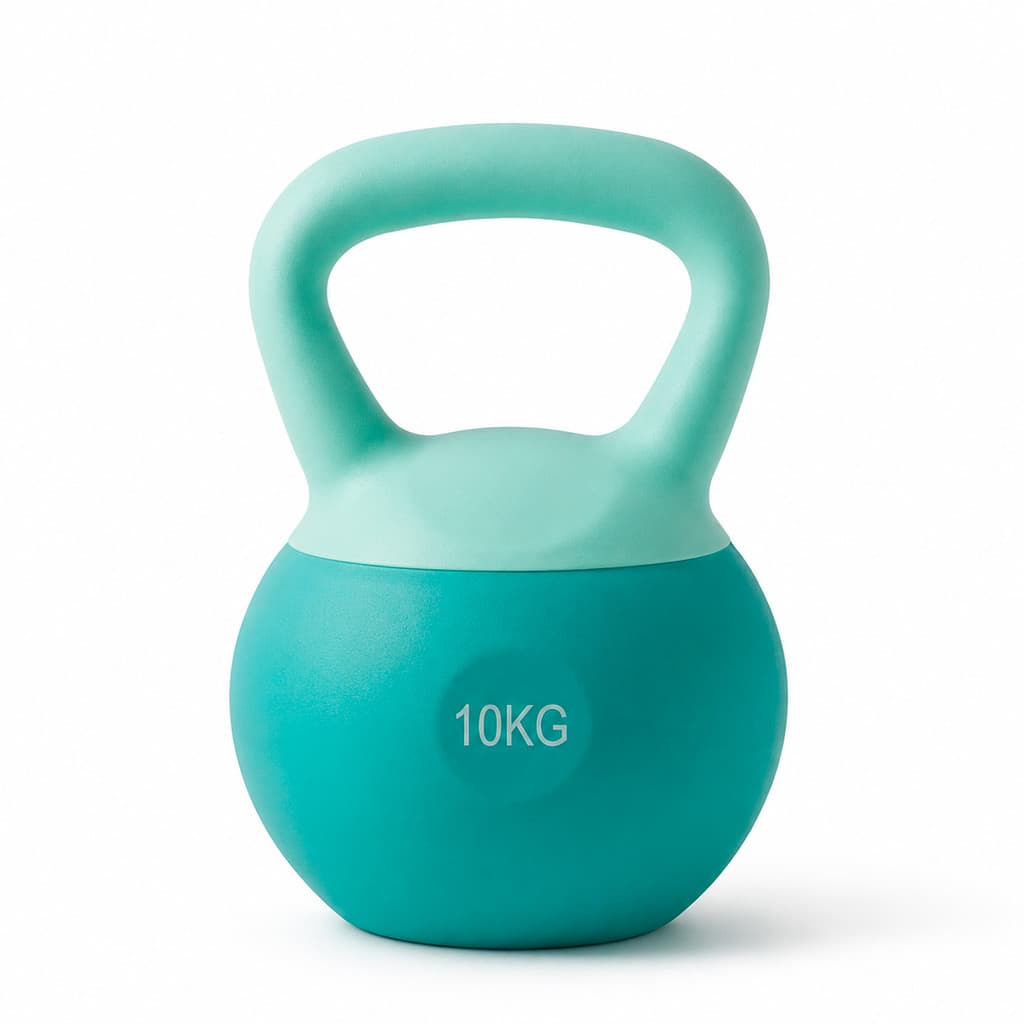 Kettlebell Soft 10kg Fitcore Emborrachado Treino Funcional para Academia e Casa