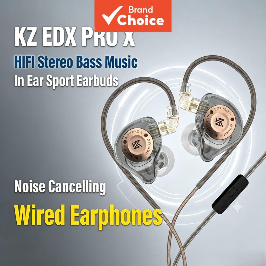 KZ EDX PRO X Fones De Ouvido Com Fio HiFi Som Estéreo Baixo Música Intra-Auriculares Esportivos Cancelamento De Ruído PK