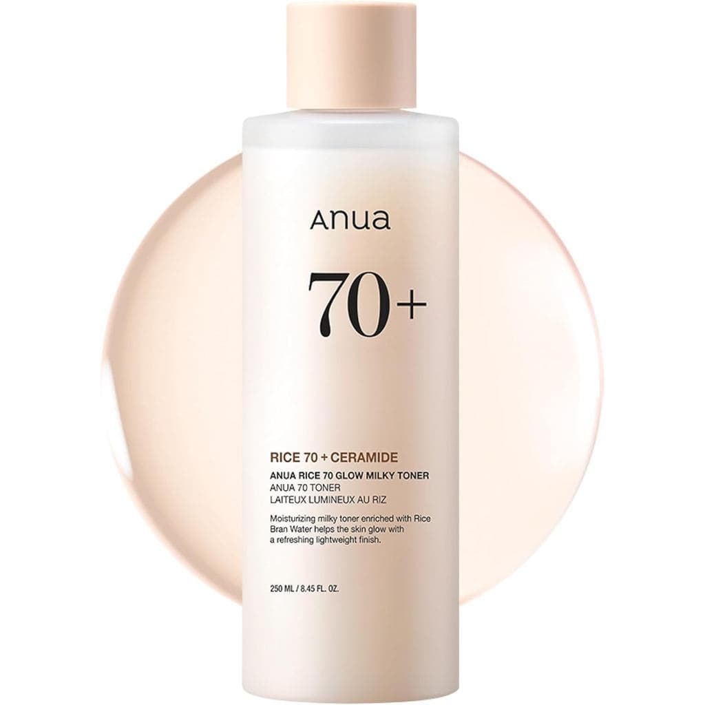 Tônico Anua Rice 70 Glow Milky, Pele Radiante e Úmida, Hidratação e Cuidado da Barreira, Água de Arroz, Niacinamida, Cer