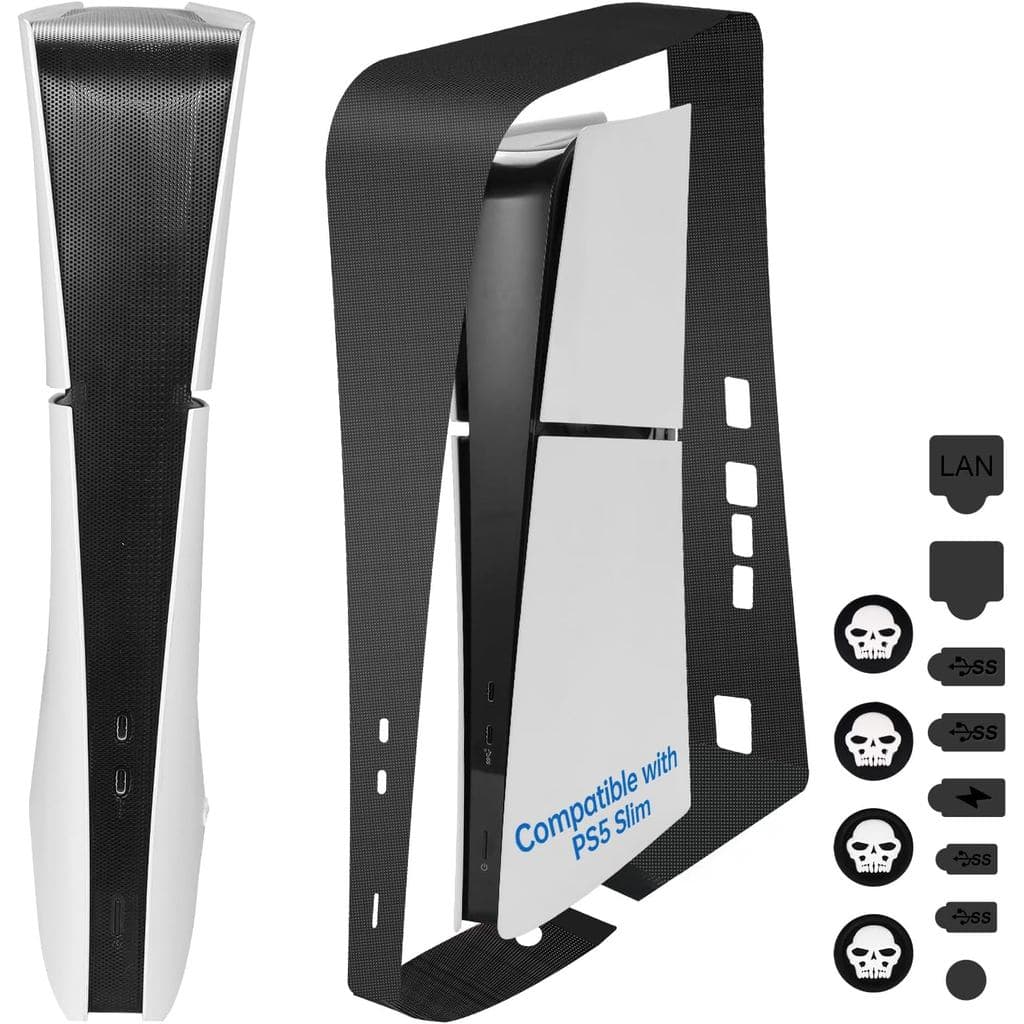 Rede Protetora Contra Poeira Compatível com Console PS5 Slim (Versão Longa), Filtro Protetor Anti-Poeira, Peça Central e