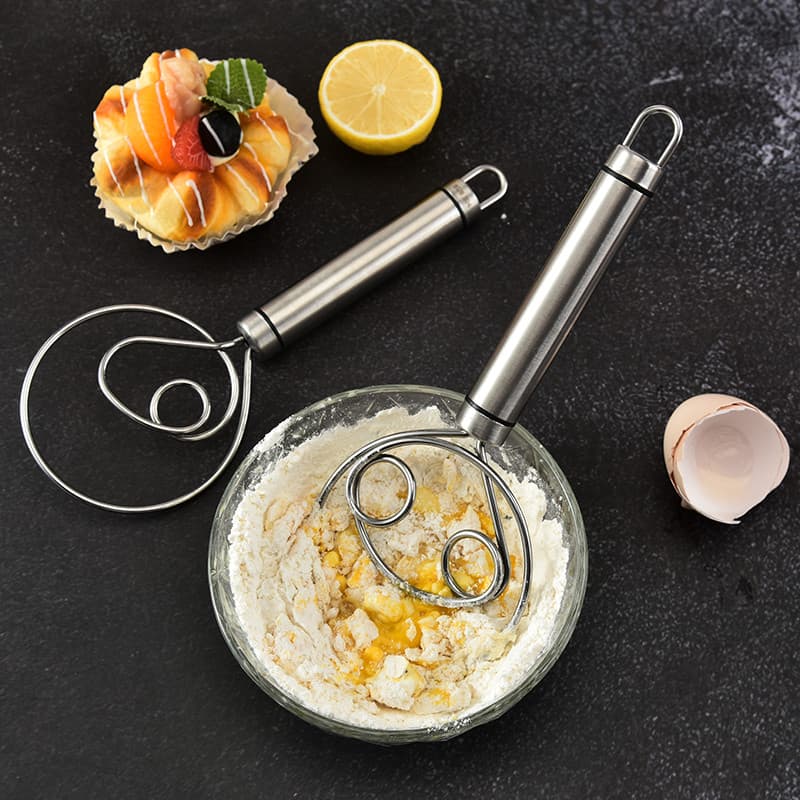 304 aço inoxidável bobina de farinha dinamarquês liquidificador batedor de massa batedor de ovo e ferramenta de salada d