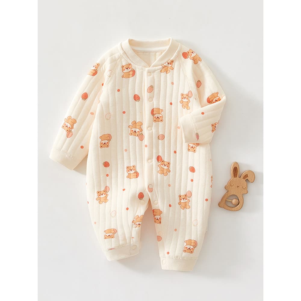 Bebê outono inverno roupas de algodão puro engrossado macacão outono inverno recém-nascidos meninos meninas bebê acolcho