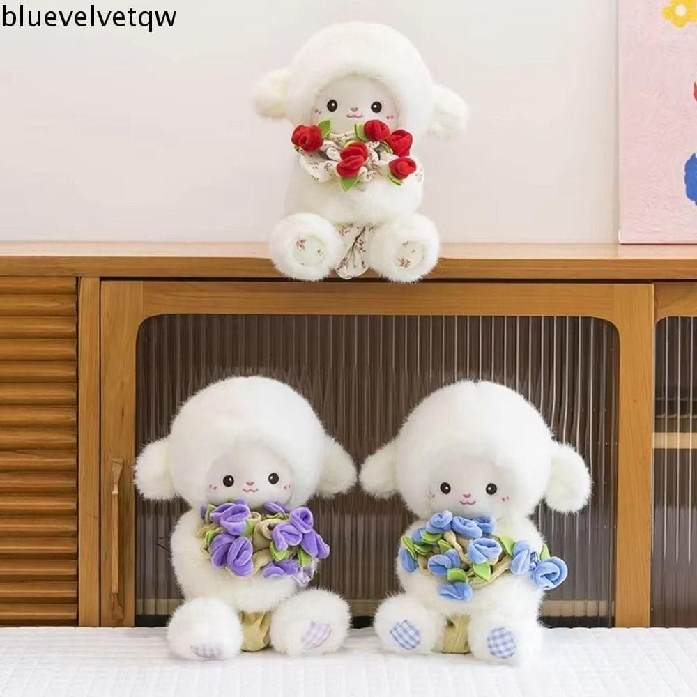 Boneca De Pelúcia De Ovelha BLUEVELVETQW , Brinquedo Cordeiro Macio E Fofo , Fofa De Animal Kawaii De Desenho Animado