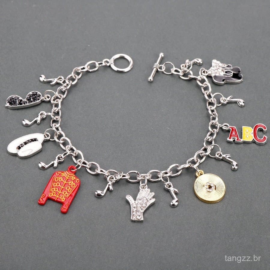 Pulseira De Dança Rei Michael Jackson Música Multi Elemento Feminina Jóias De Símbolo