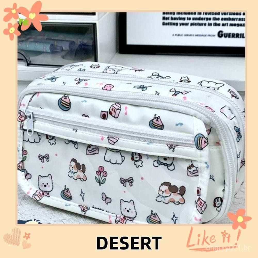 Bolsa De Caneta DESERT , Lápis De Sete Camadas De Grande Capacidade , Estudantes Organizadores De Papelaria Multifuncion