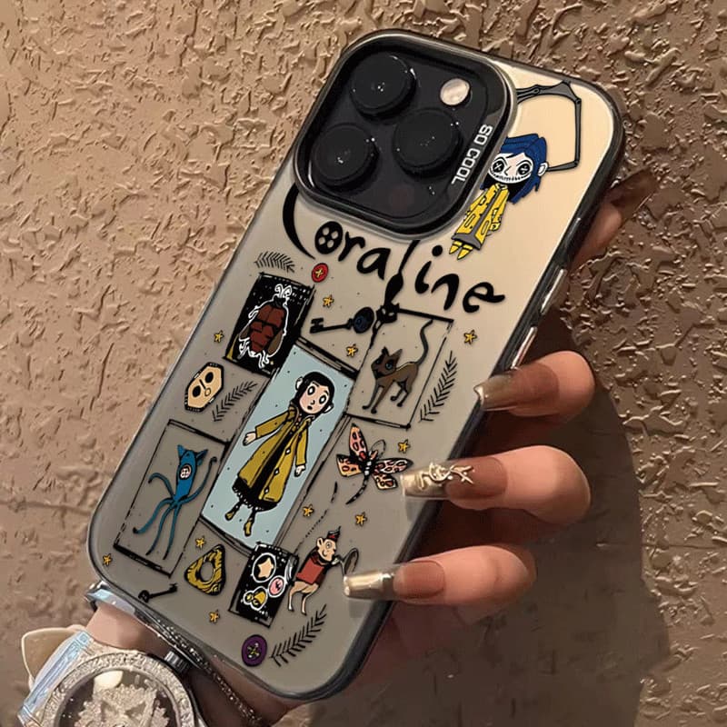 Capa Fosca para Samsung A56 A36 A55 A54 A16 A15 A14 A05S A52 com Coraline Anti-choque Frete Grátis,Envio 24h