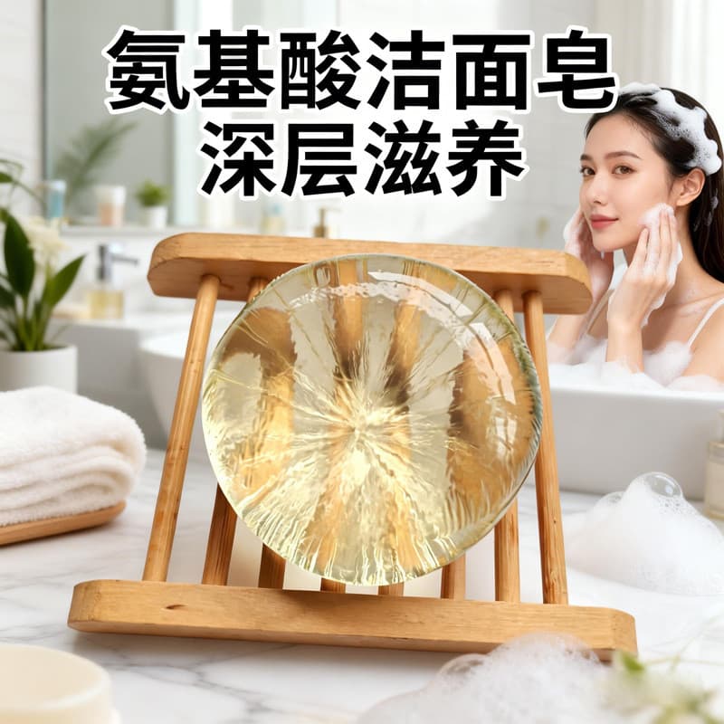 Sabonete de limpeza de aminoácidos, sabonete de limpeza transparente, limpeza profunda da pele, lavagem facial, sabonete