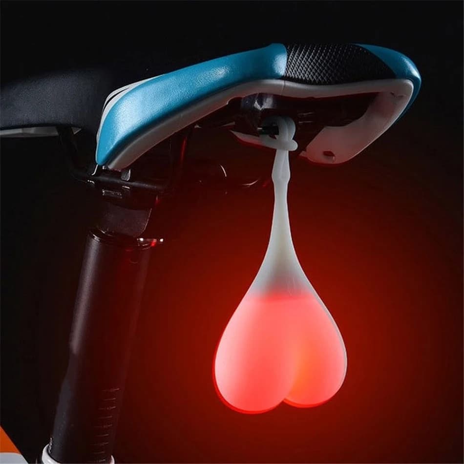 Luz Traseira Da Bicicleta Silicone Criativo À Prova Dwaterproof Água Noite Ciclismo LED Vermelho Luzes De Advertência As