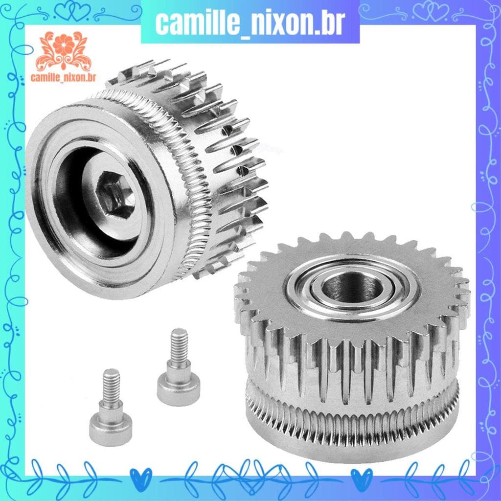 [camille_nixon.br] Engrenagem Extrusora De Aço Endurecido Para Dupla Resistente Ao Desgaste K1/K1C/K1 Max/Ender3v3/V3Plu