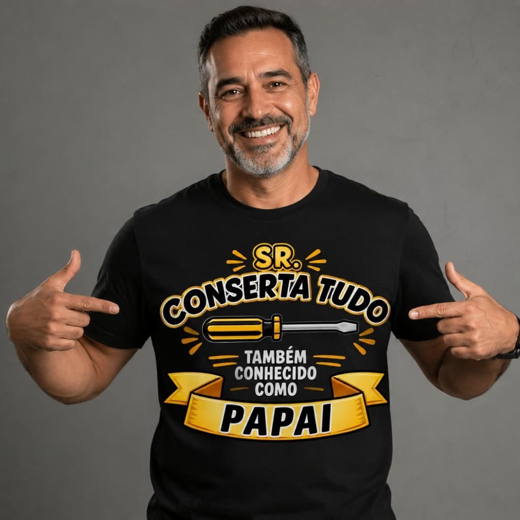 Camiseta Dia dos Pais Sr. Conserta Tudo – Também Conhecido Como Papai