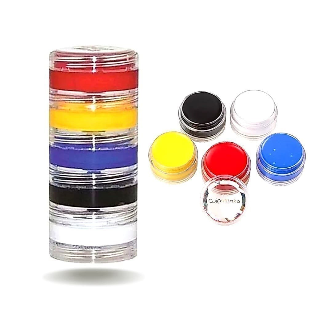 Torre tinta facial cremosa 5 cores Palhaço Colormake - maquigem artística
