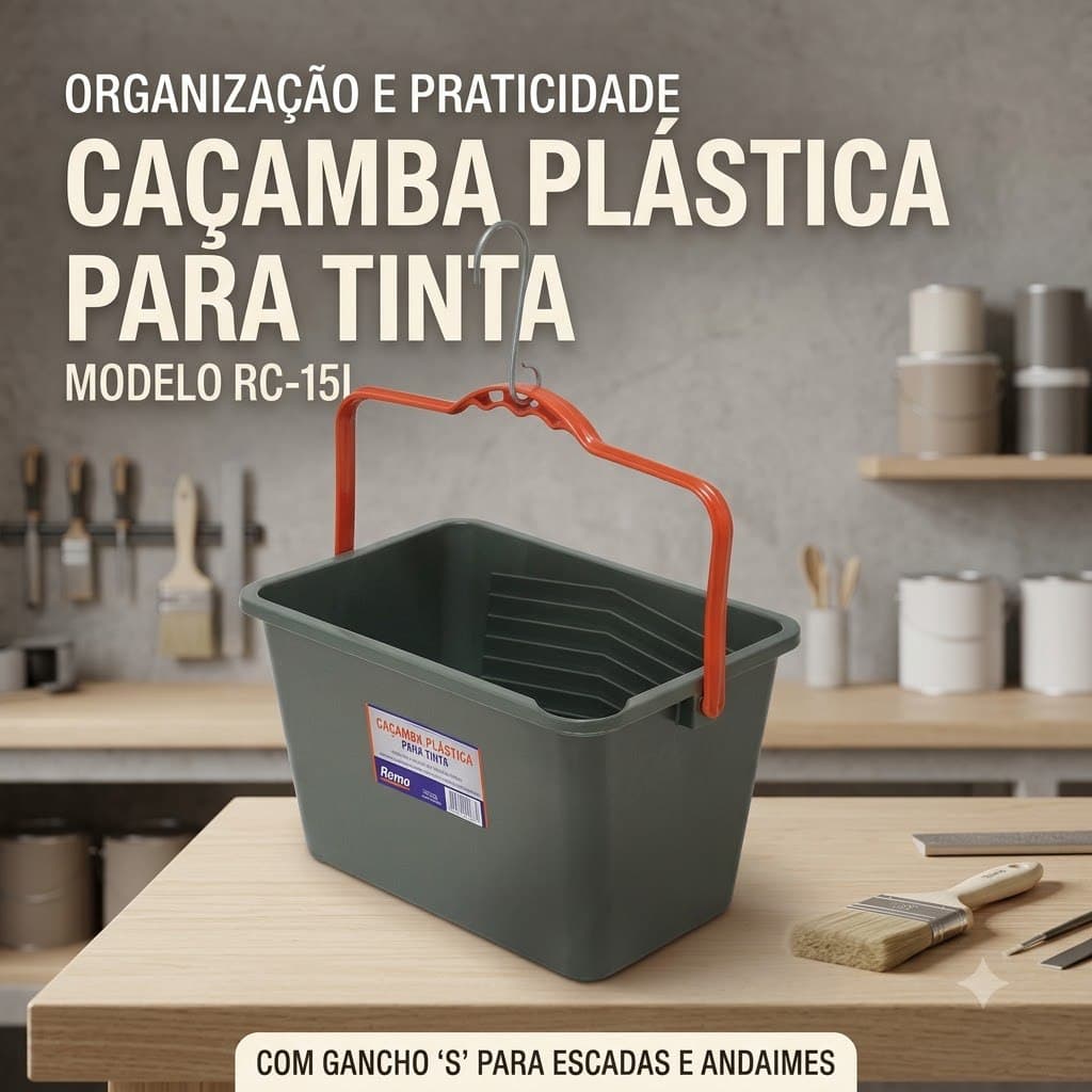 Caçamba Pintura Plástica 10L Roma