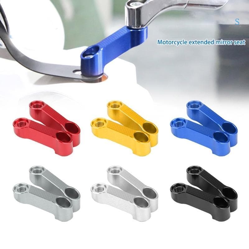 S Motocicleta Espelho Risers Extensão Rack Eleva Espelhos Para Visão Segurança