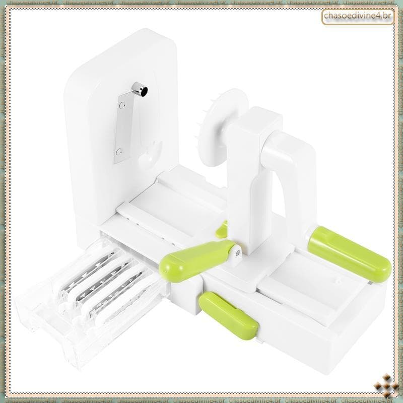 [Ykr] Espiralizador De Vegetais De 4 Lâminas Dobrável Para Macarrão Vegetal E Espaguete , Batata , Cortador Espiral