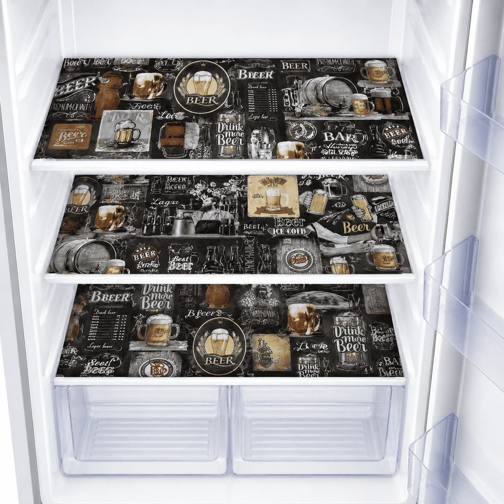 Kit 3 Toalha Forro de Geladeira Forro em PVC Térmico 55x35cm Universal Lavável Bar Frigobar
