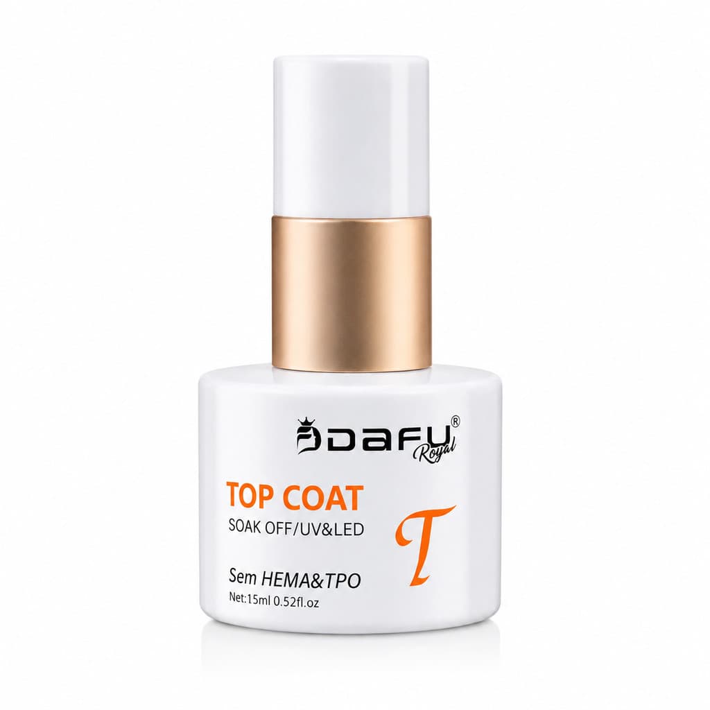 Top Coat Dafu Royal 15ml Soak Off UV LED Sem HEMA TPO Selante Gel Profissional Alto Brilho