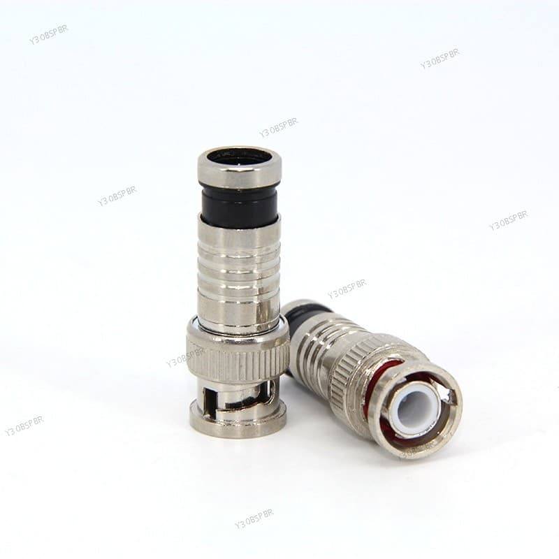Sistema De Segurança Imprensa BNC Macho Conector De Compressão Jack Para Coaxial RG59/RG60 Sem Cabo De Solda Acessórios