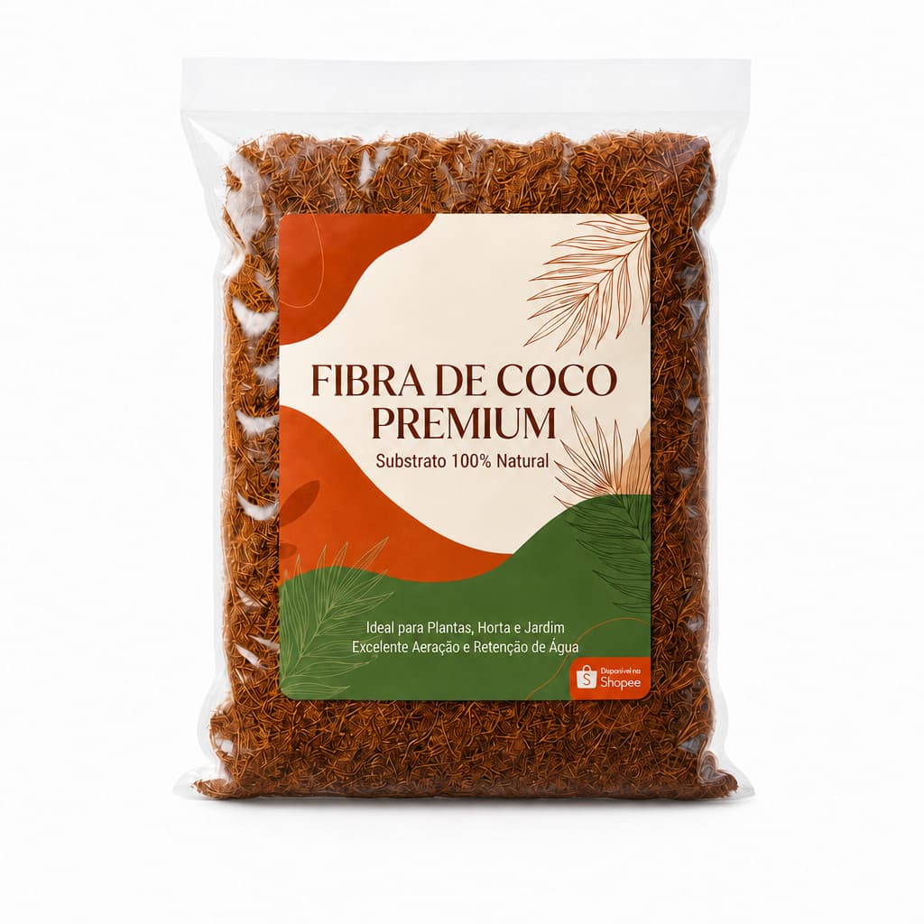 Fibra de Coco 5 Litros Para Plantas Substrato Para Vasos Orquídeas Jardinagem