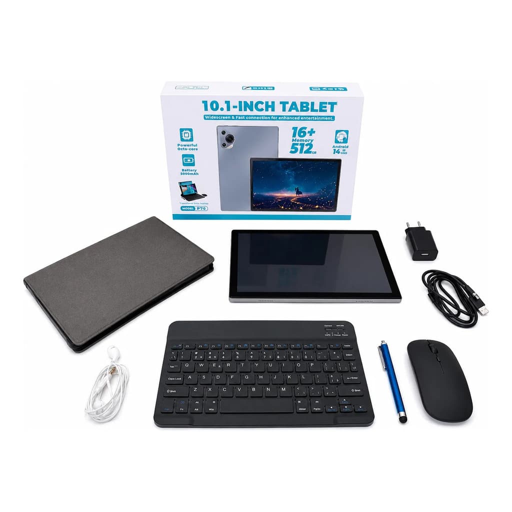 Tablet Notebook P70 10.1" 512GB 16GB RAM 4G Teclado Mouse E Capa DONG