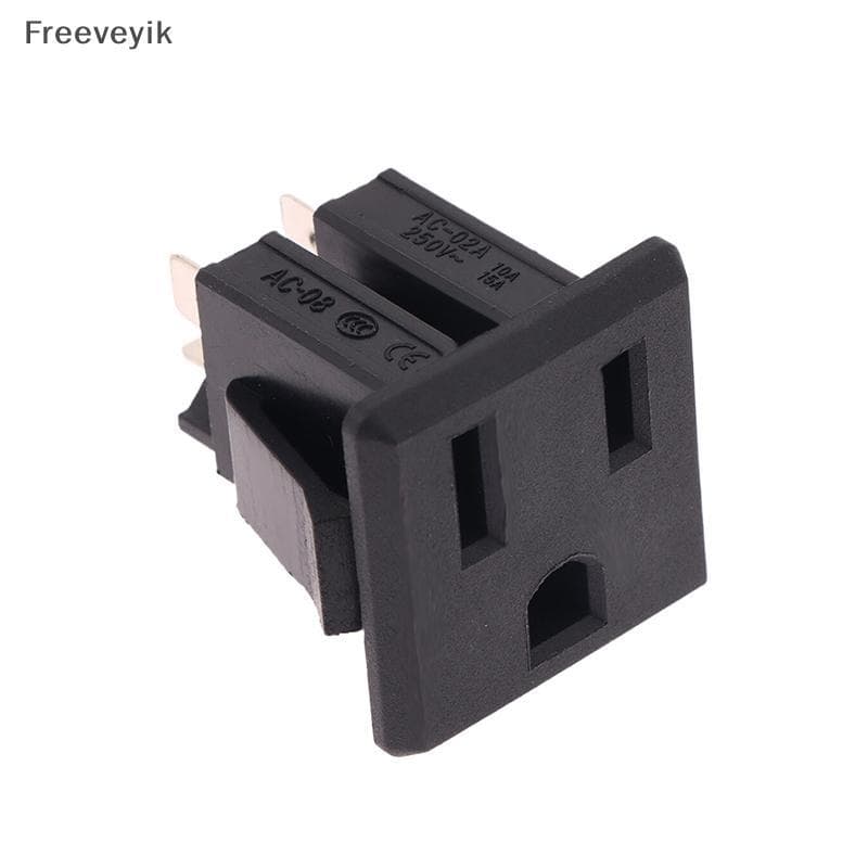 [Fre] 5pcs 15A 125V Cobre Americano Japão Canadá México 3 Pinos Elcectrical AC Power Soet Universal US Standard Industry