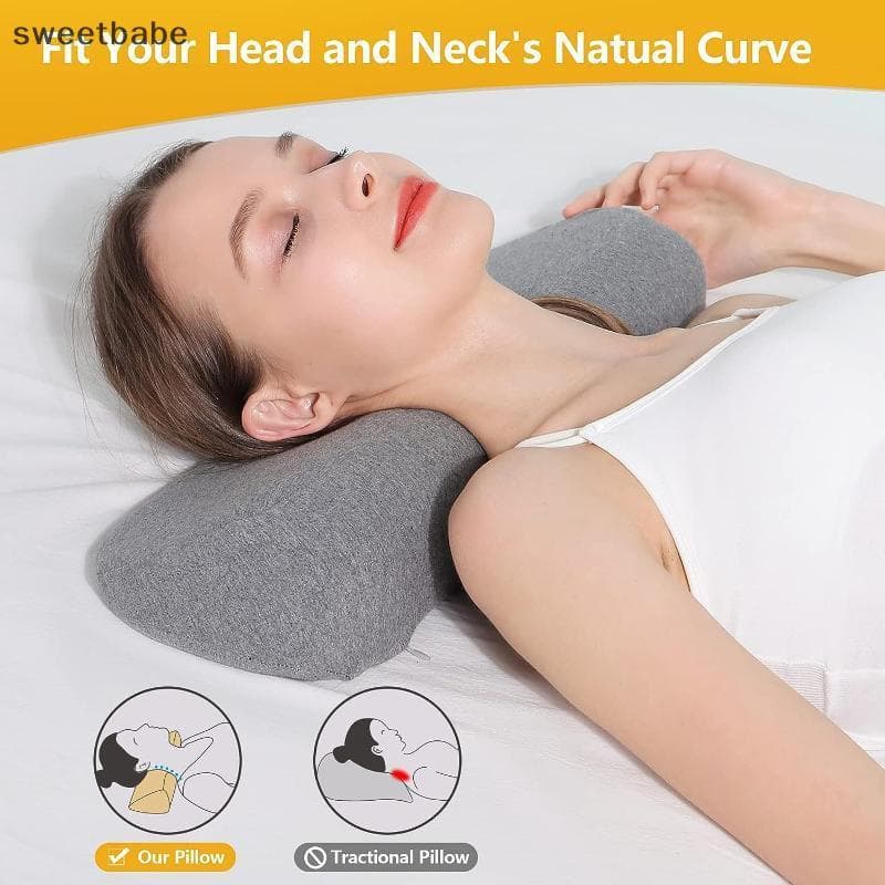 Travesseiro Cervical Espuma De Memória Contorno Cama Travesseiros Para Dormir Lateral Ergonômico Ortopédico De Ne