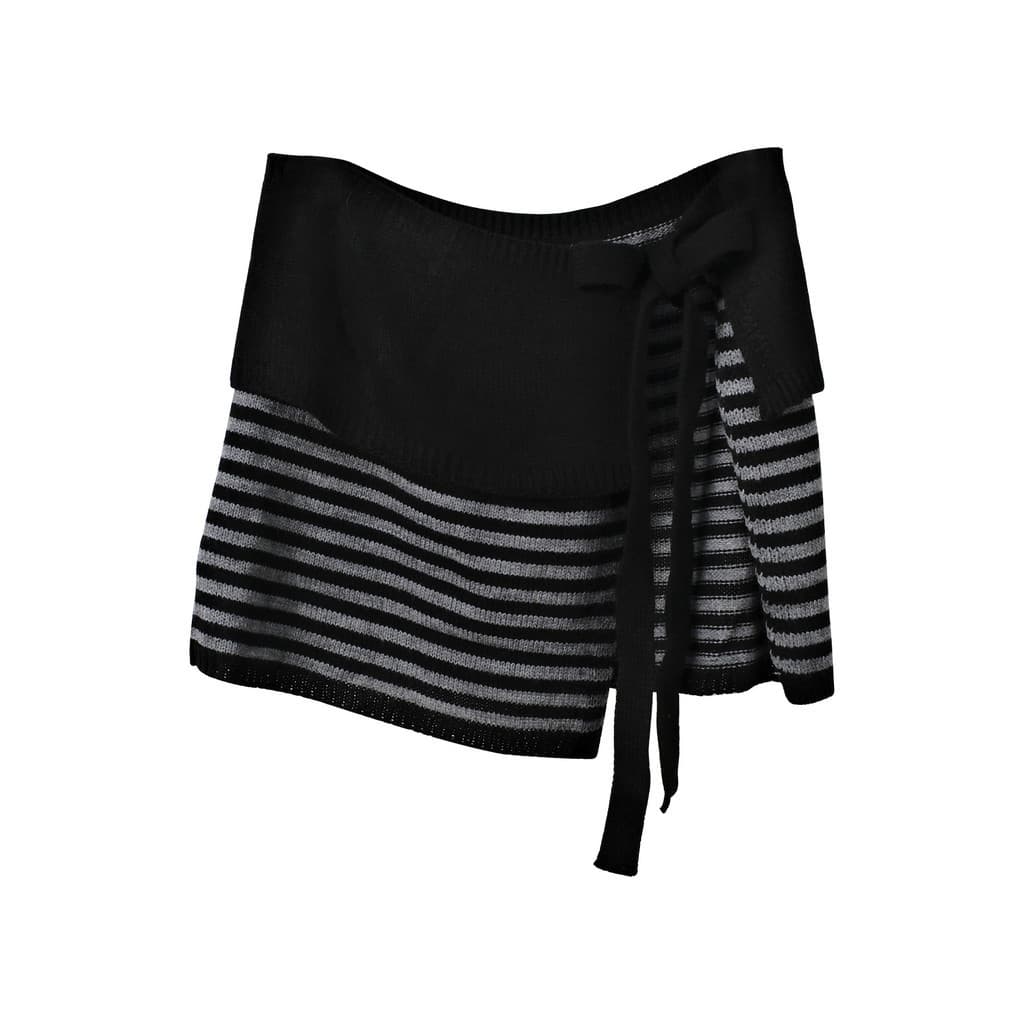 Estilo coreano novo estilo tecer atado cortina de bunda dupla camada costura empilhamento saia cortina primavera verão n