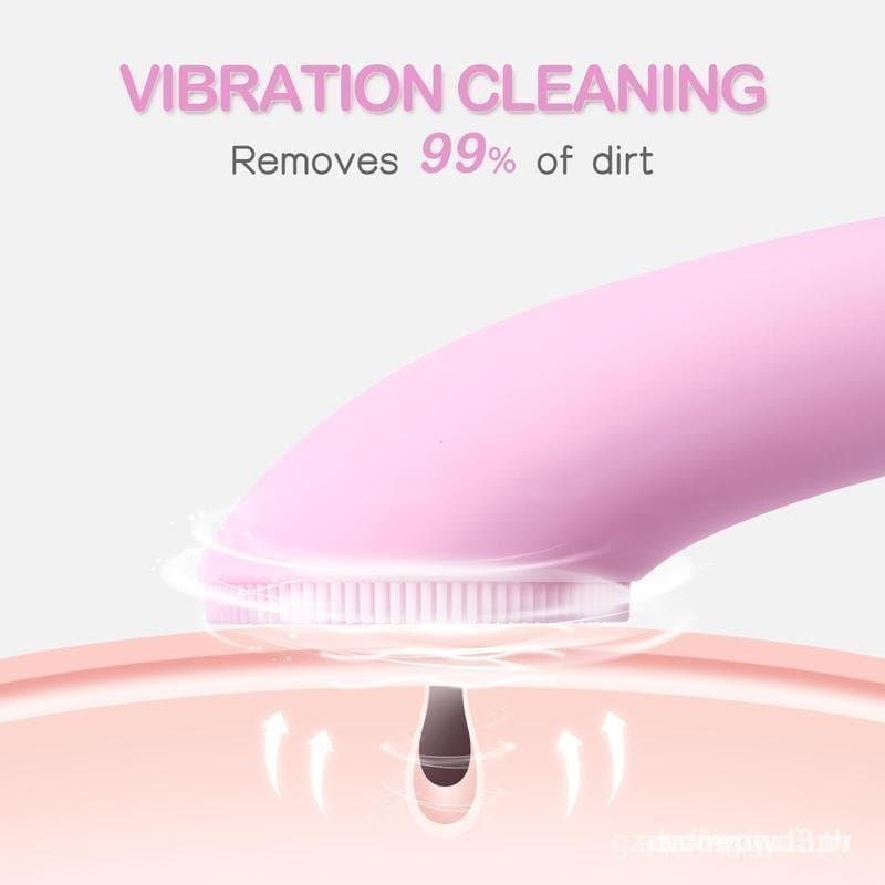 Escova de Limpeza Facial, Limpador Facial Vibratório Aquecido PRITECH, Limpador Facial de Unissex, E