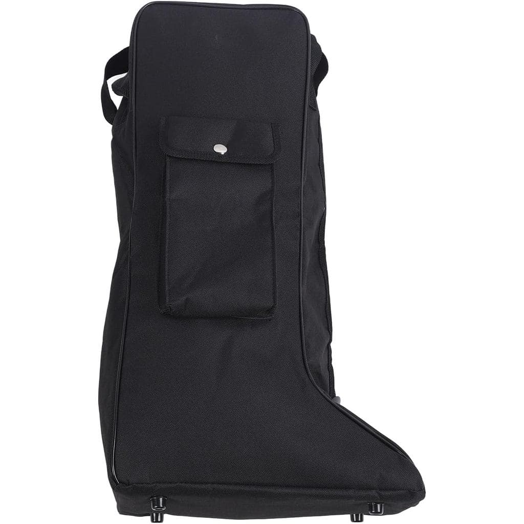 Bolsa Portátil para Armazenamento de Botas, Design com Alça, Tecido Oxford e Couro, Preta, Universal para Viagens, para