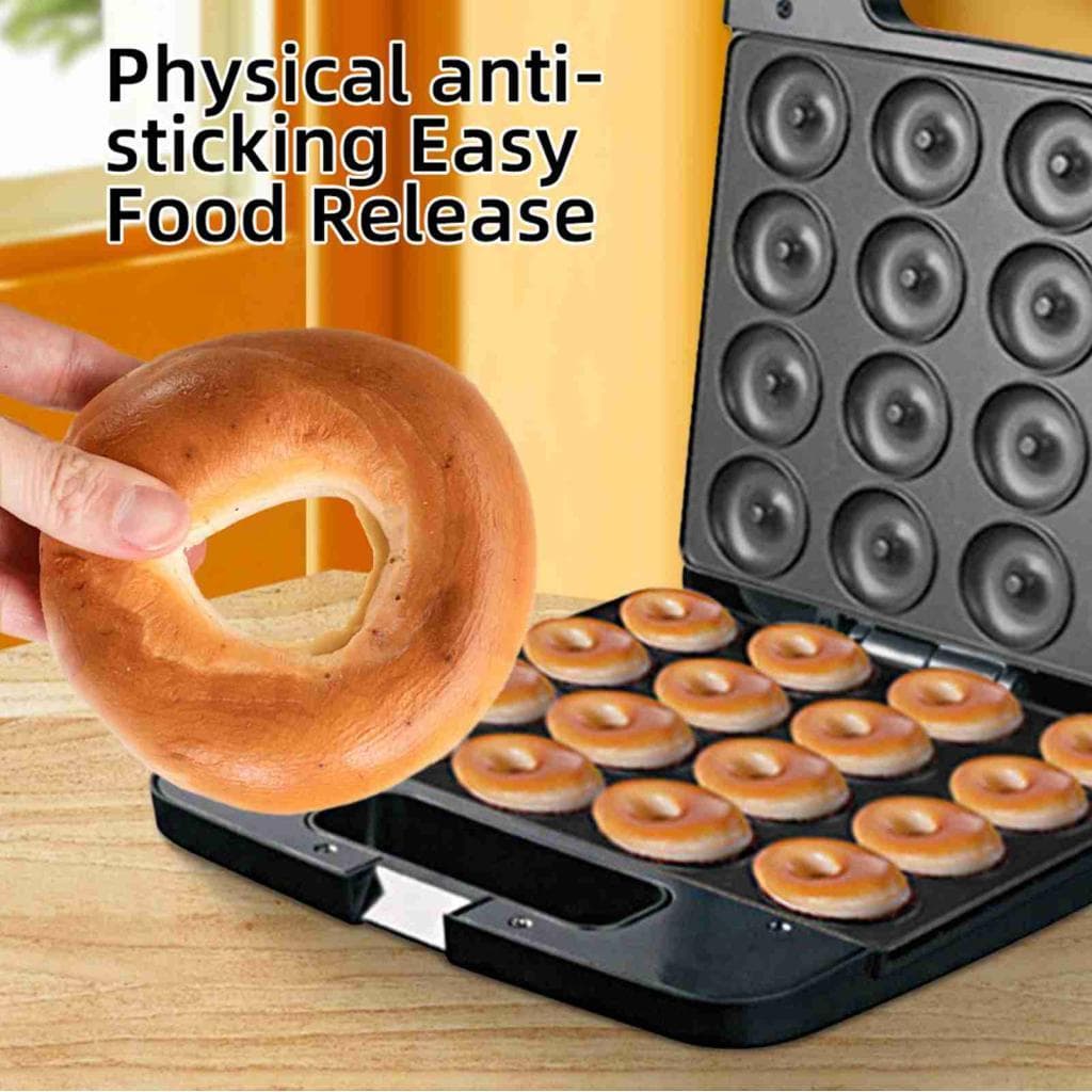Nvstel-br Mini Máquina para Fazer Donuts/Maquina Para Hacer Donas com Superfície Antiaderente/Assar 16 Donuts/Perfeito