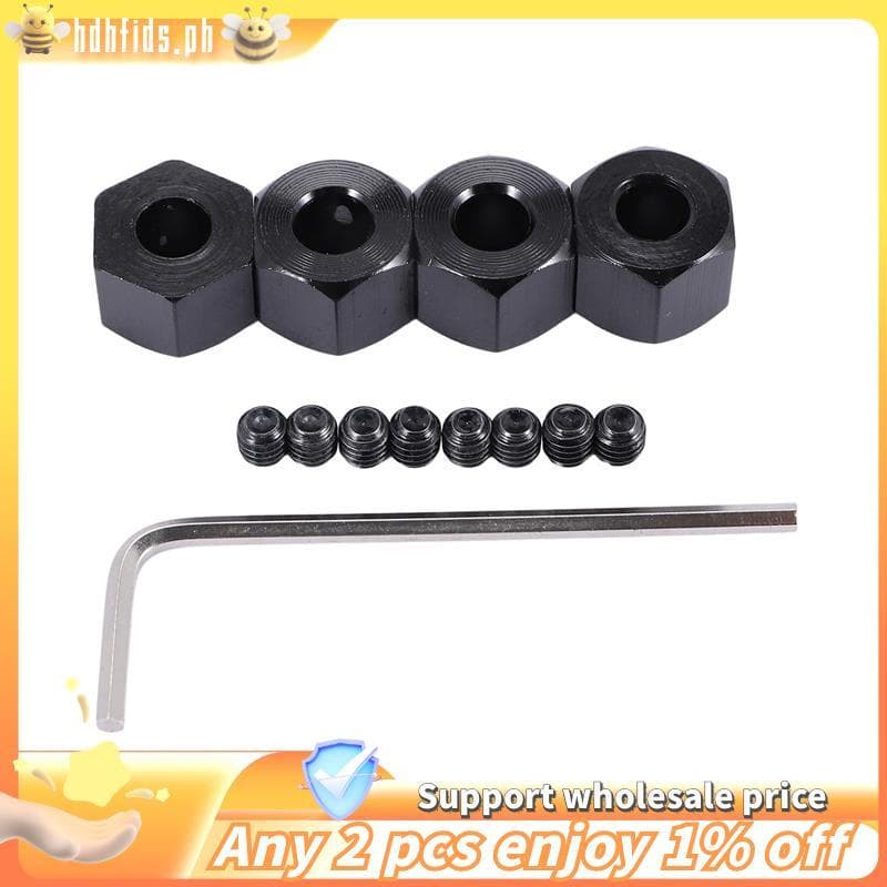4 Peças 5mm A 12mm Cubo De Roda Combinador De Metal Adaptador Sextavado Para D12 C14 C24 B14 B16 MN D90 D91 De Atualizaç