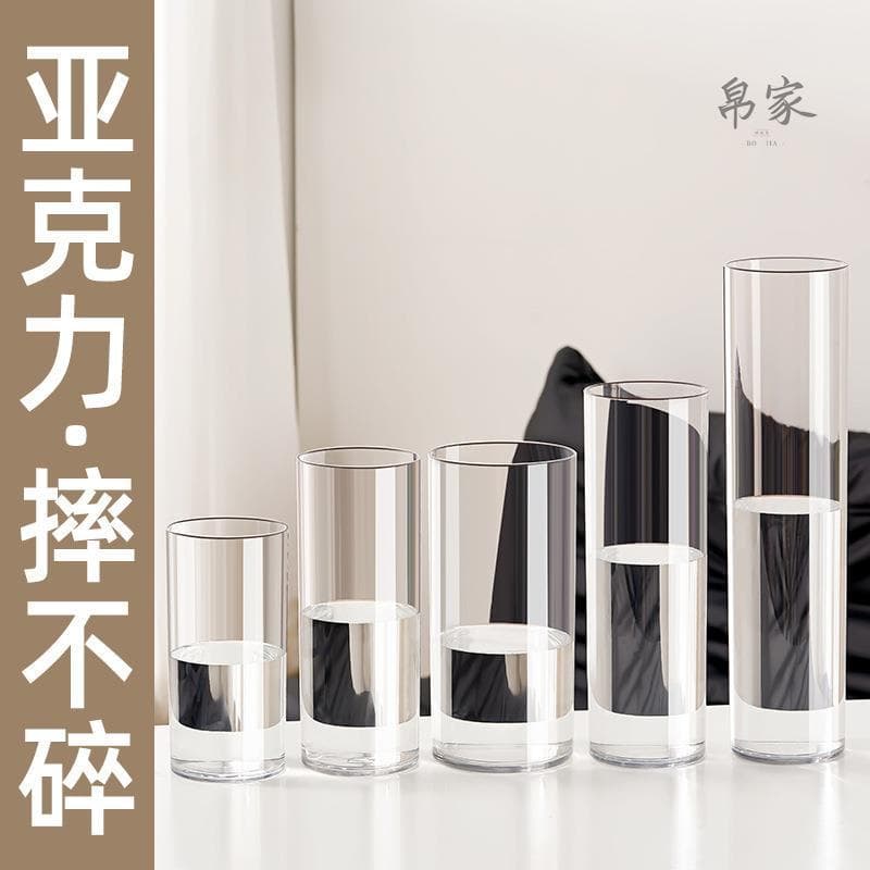Grande piso reto hidropônico fortuna bambu vaso de vidro transparente tanque de peixes casamento estrada guia arranjo fl