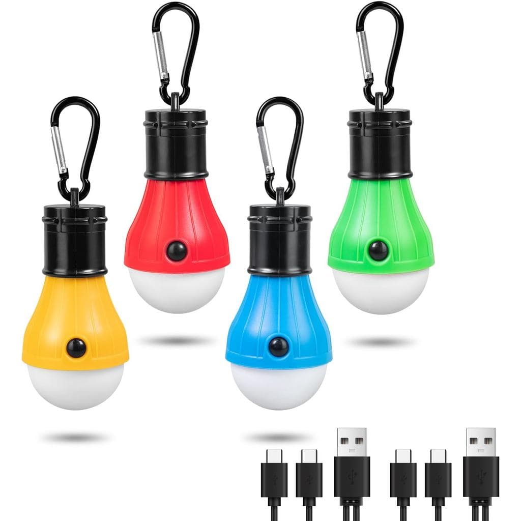 Lanterna de Camping LED Jarxin Recarregável por USB, Luzes para Tendas ao Ar Livre para Camping, Lanterna de Camping com